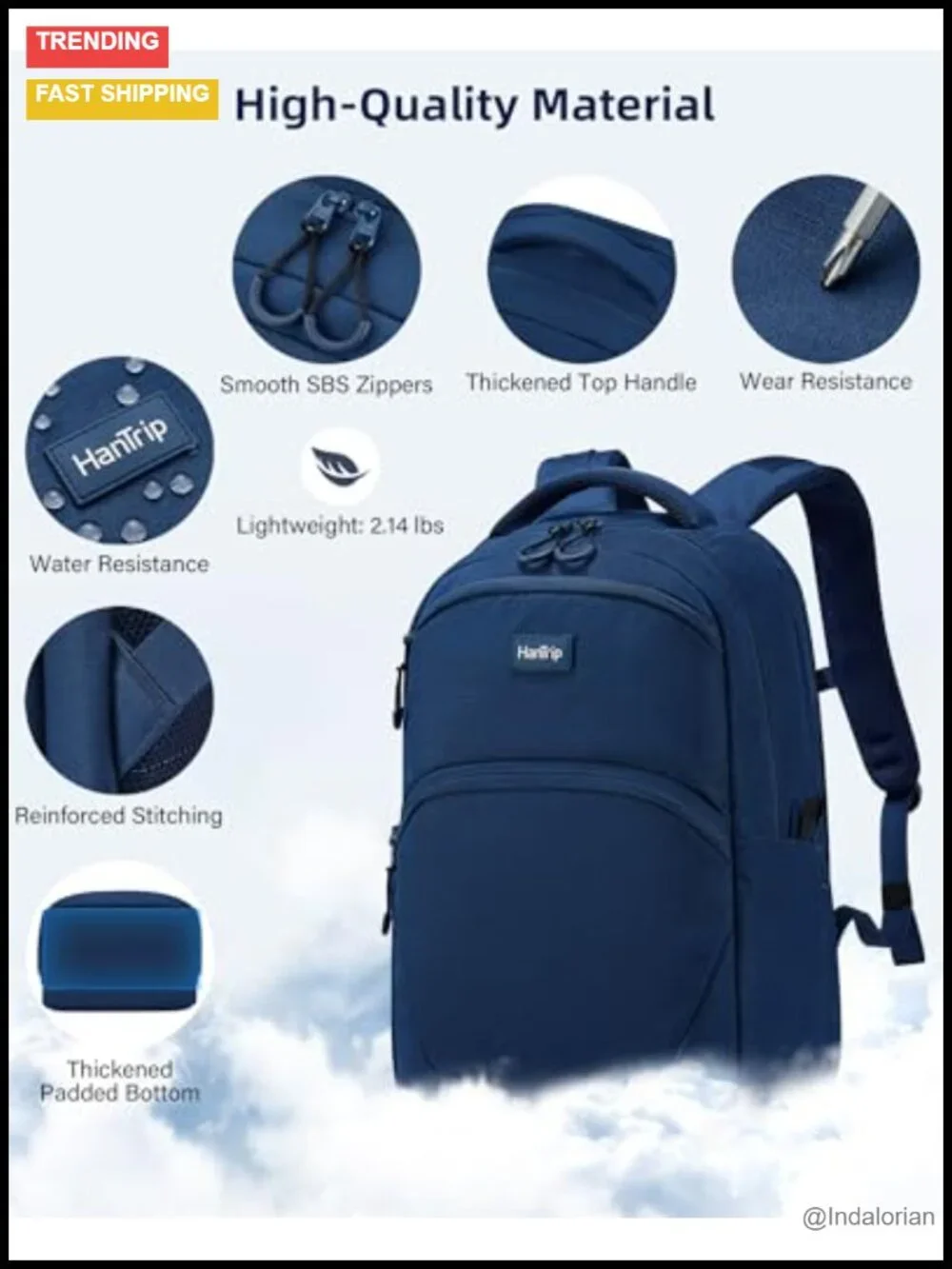 30L Travel Laptop Backpack Water Resistant Airline Approved Commuter